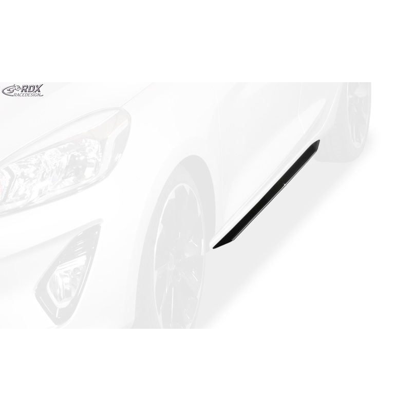 Jupes latérales 'Slim' sur mesure pour Ford Fiësta VIII (JHH) 2017- (ABS noir luisant)