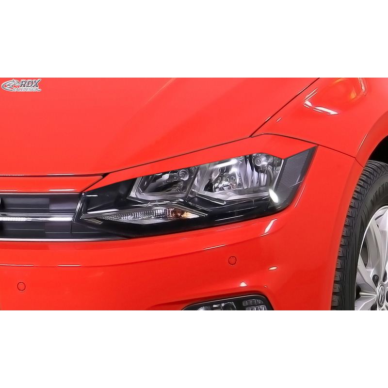Spoilers de phares sur mesure pour Volkswagen Polo (AW) 2017- (ABS)