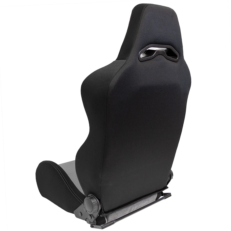 Siège baquet 'Eco Soft' - Noir/Gris - Dossier réglable - incl. glissières