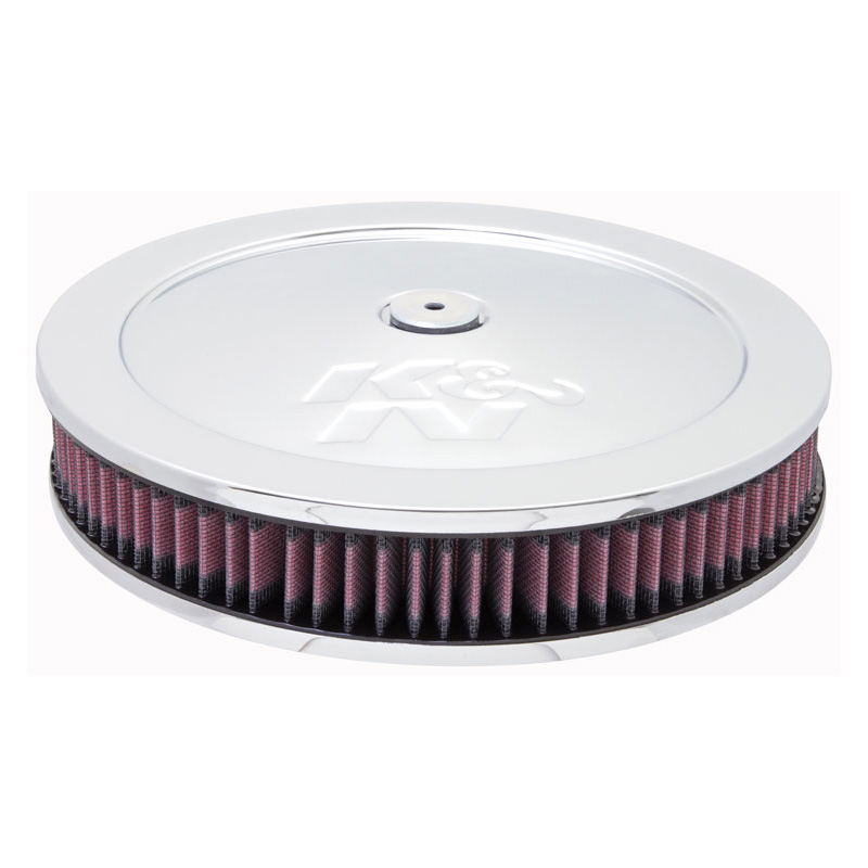 K&N Filtre à Air rond - 130mm raccord, 279mm diamètre, 79mm hauteur (60-1170)