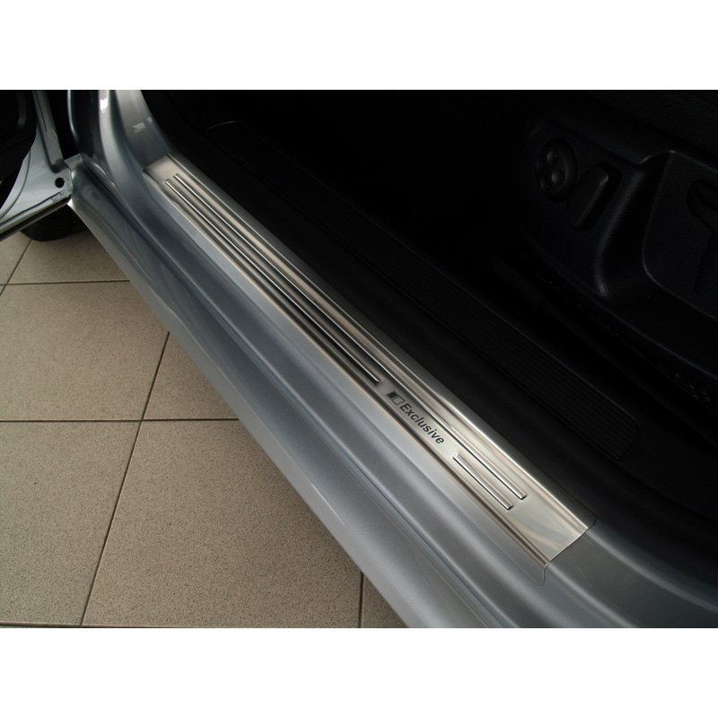 Seuils de portes inoxydable sur mesure pour Volkswagen Passat 3C Sedan/Variant 2005-2014 - 'Exclusive' - 4-pièces
