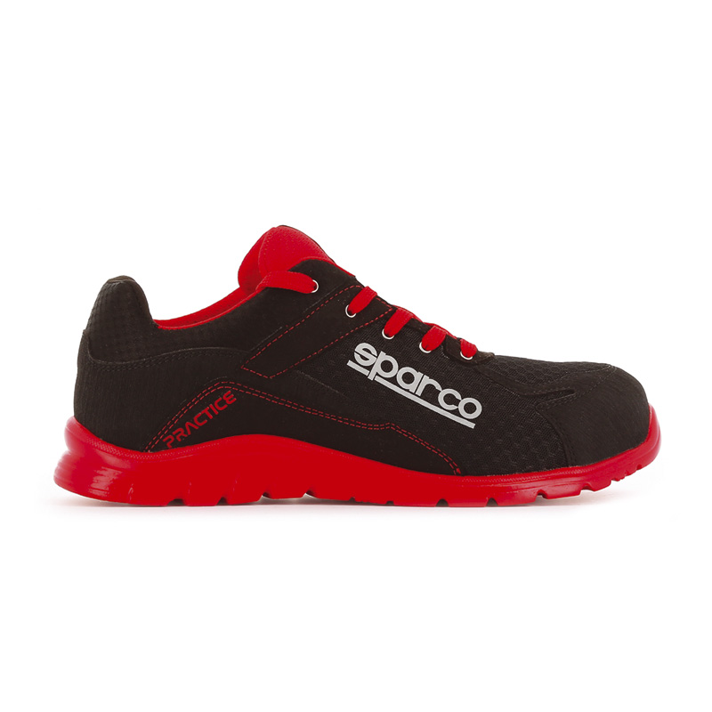 Sparco Chaussures de sécurité légères Practice S1P Jacques Noir/Rouge Taille 45