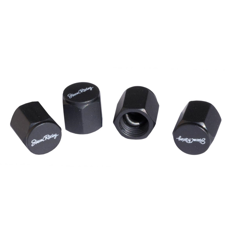 Simoni Racing Bouchons de Valve Arcade - Noir - 4 pièces