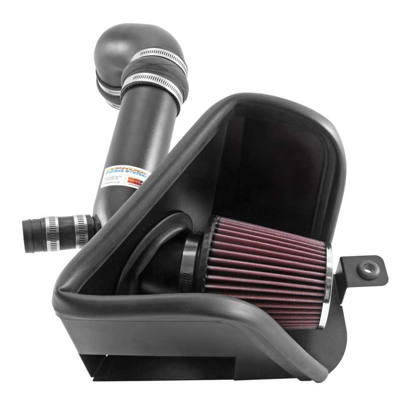 K&N Kit d'admission Typhoon sur mesure pour Audi A3/S3/Q3 2.0 2017-2020 & VW Arteon/Golf R/GTI/Jetta Gli 2.0L & Golf/Golf SportWagen 1.8L (USA) 2015-2020 - Noir Texturé (69-9506TTK)
