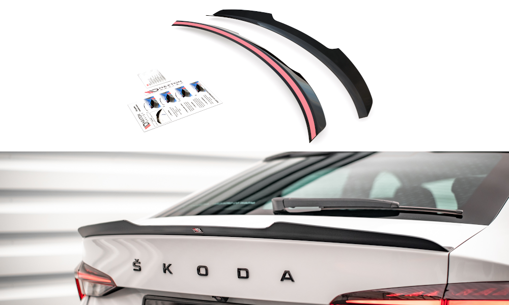 Spoiler Maxton Skoda Octavia Mk4 Glans Zwart