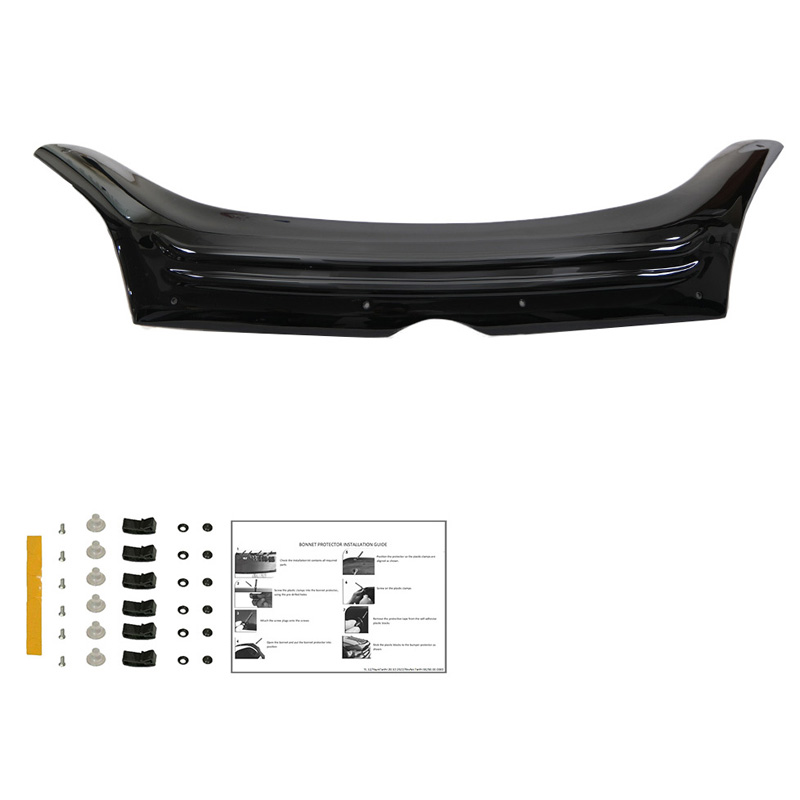 Protection du capot sur mesure pour Fiat Doblo 2ème Gen. Facelift 2015-2020 - Noir brillant