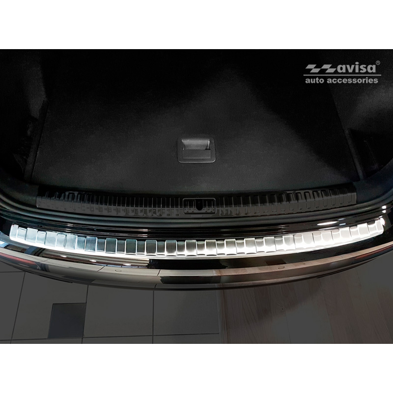 Protection de seuil arrière inox sur mesure pour Audi Q3 II 2019- incl. S-Line 'Ribs'