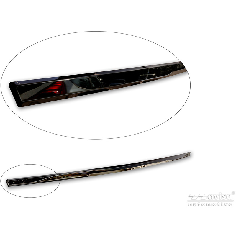 Avisa Moulure de hayon en Inox Noir Chrome sur mesure pour BMW X6 (G06) 2024- excl. M-Sport