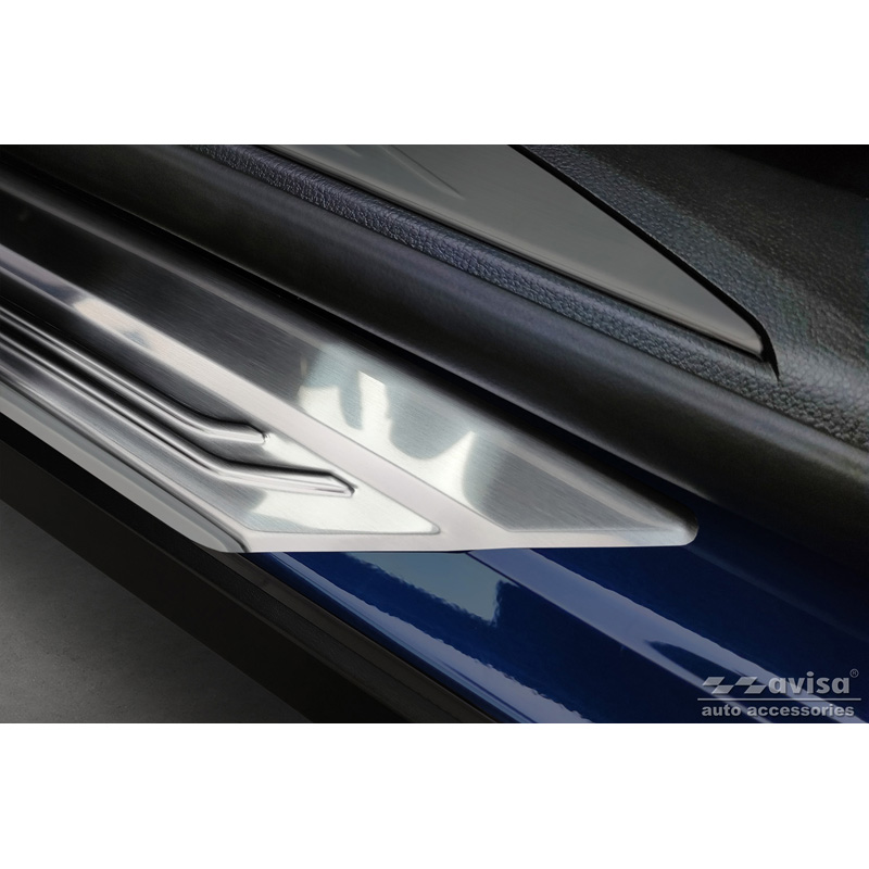 Seuils de portes inox sur mesure pour Lexus RX V 2022- 'Lines' - 4-pièces