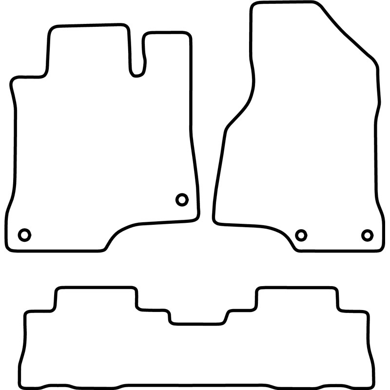 Set de tapis de sol en velours sur mesure pour Chevrolet Captiva 2011-