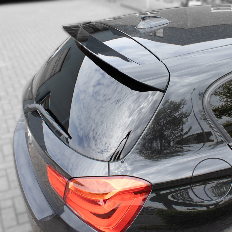 Becquet de toit sur mesure pour BMW Série 1 F20/F21 3/5-portes 2011-2019 (ABS Noir Luisant)