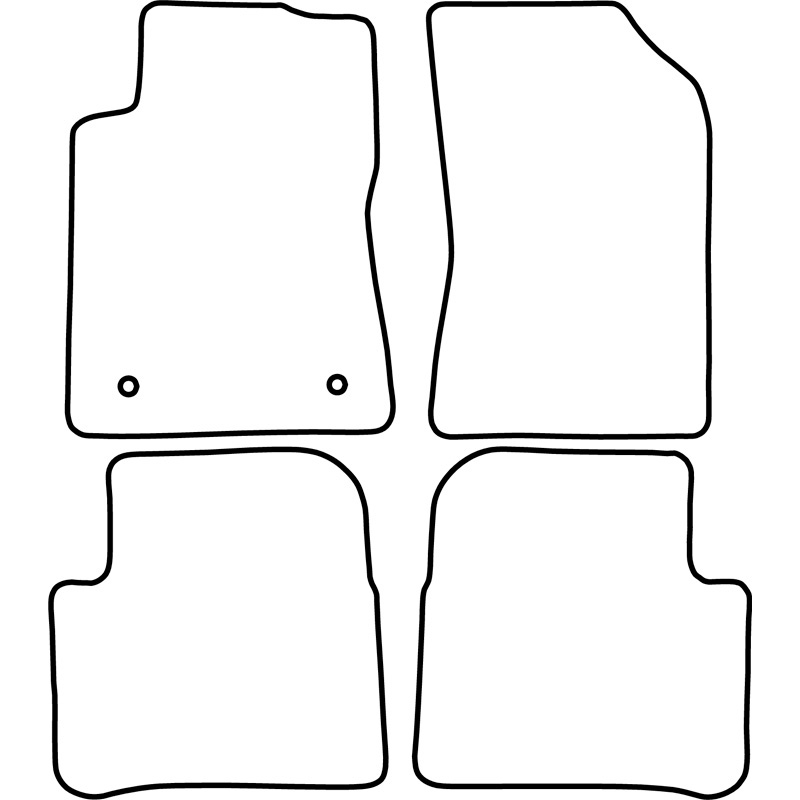 Set de tapis de sol en velours sur mesure pour Citroën C3 2016-