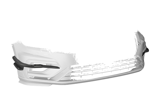 Canards Volkswagen Golf 7 R 17-21 CSR Glans Zwart