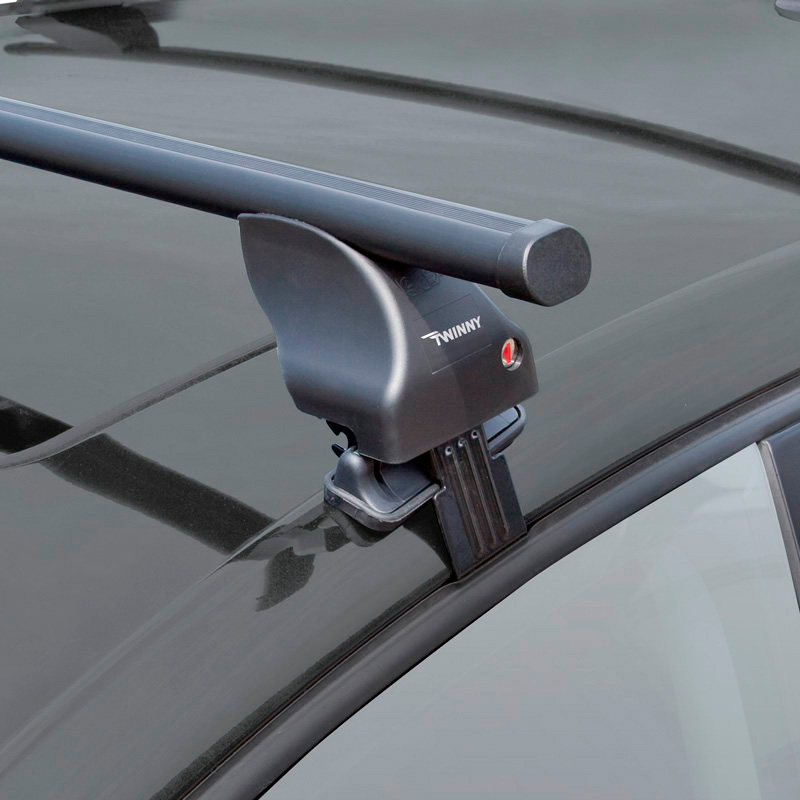 Jeu de barres de toit Twinny Load Acier S52 sur mesure pour Renault Megane IV 2016- & Volkswagen T-Roc 2017- (sans barres longitudinales)