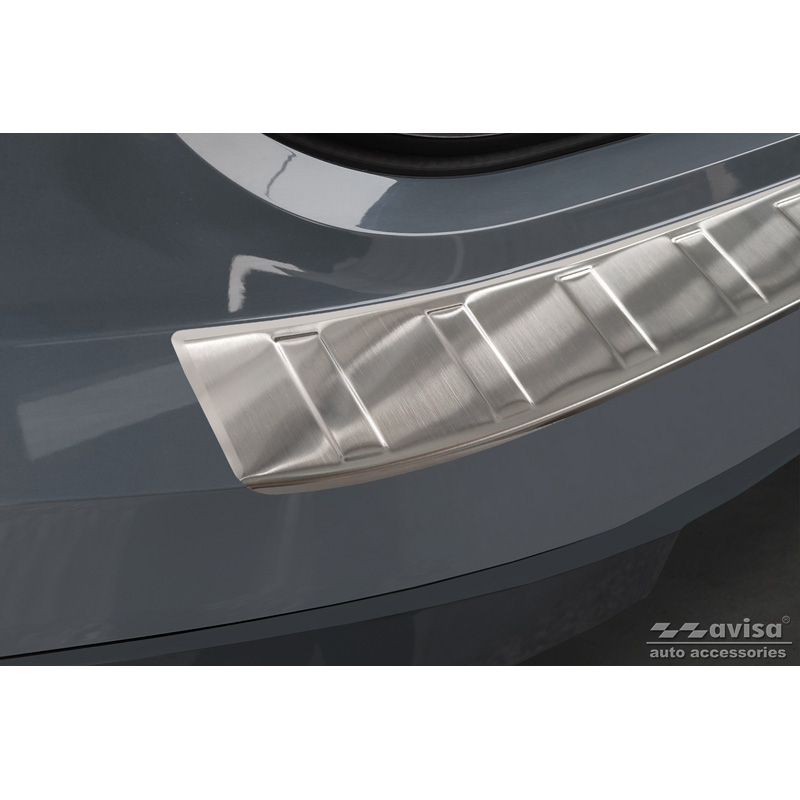 Protection de seuil arrière inox sur mesure pour BMW iX (I20) 2021- 'Ribs'