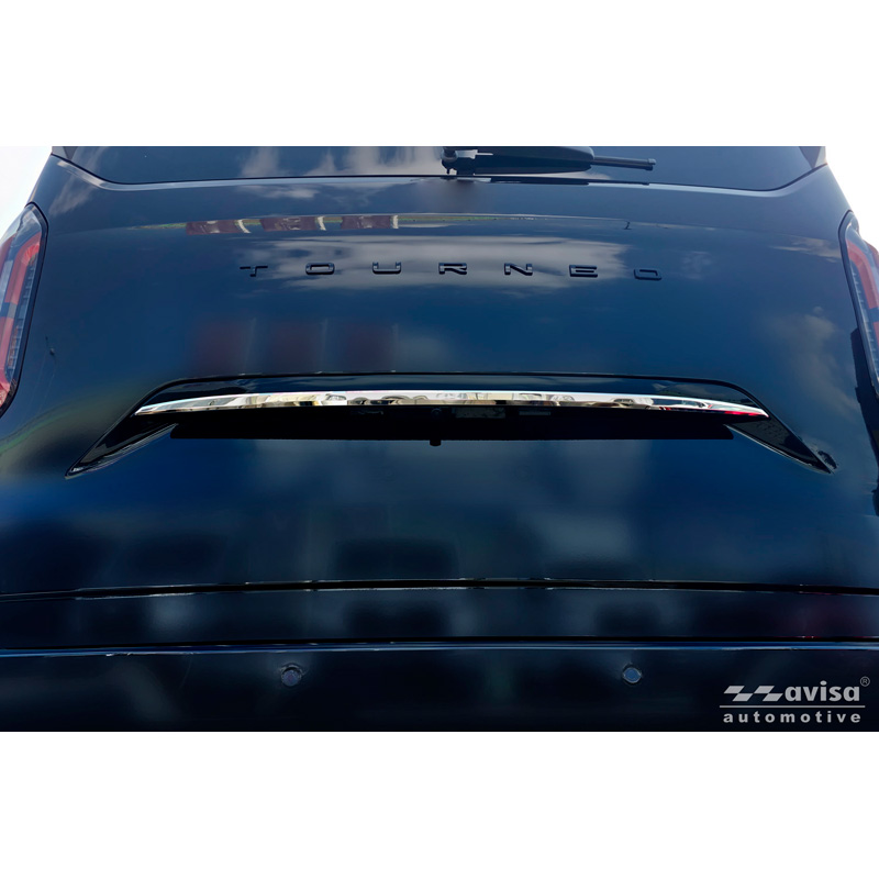 Avisa Revêtement d'habillage du hayon du coffre inox Chrome sur mesure pour Ford Tourneo Custom II (V710) 2023- (avec hayon arrière)