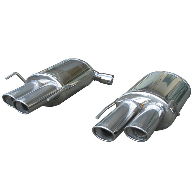 100% Inox Échappement Double sur mesure pour Alfa Romeo Brera 4WD 3.2 V6 2006- Droite/Gauche 2x90x70mm