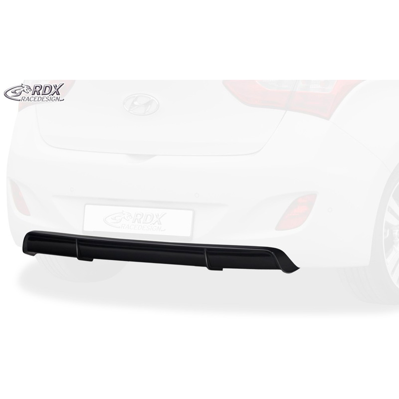 Jupe arrière 'Diffuseur' sur mesure pour Hyundai i30 (GD) 2012- (ABS noir luisant)