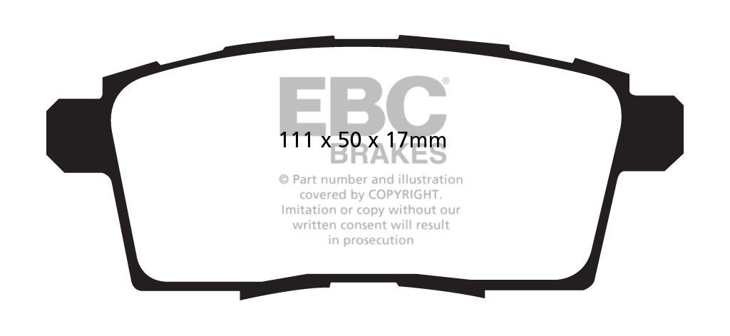 EBC Brakes MAZDA CX-9 3.7 2008-.. Remblokken achterzijde yellows