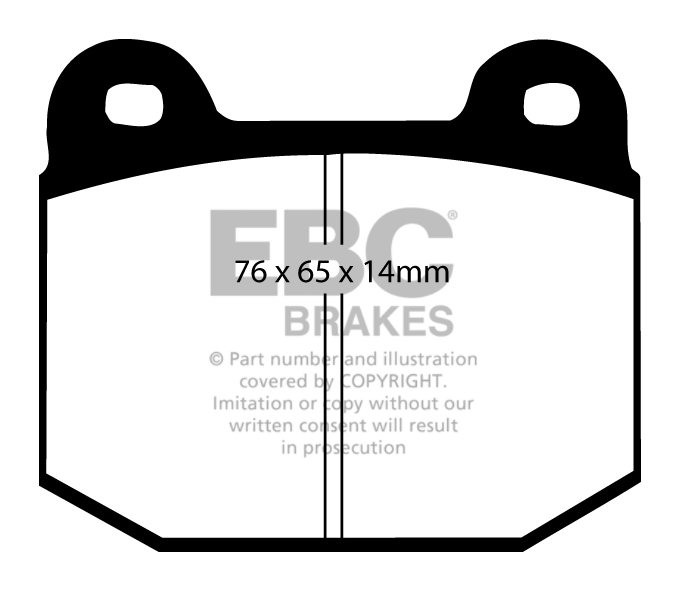 EBC Brakes MITSUBISHI Lancer Evo 6 2.0 Turbo 98-2001 Remblokken