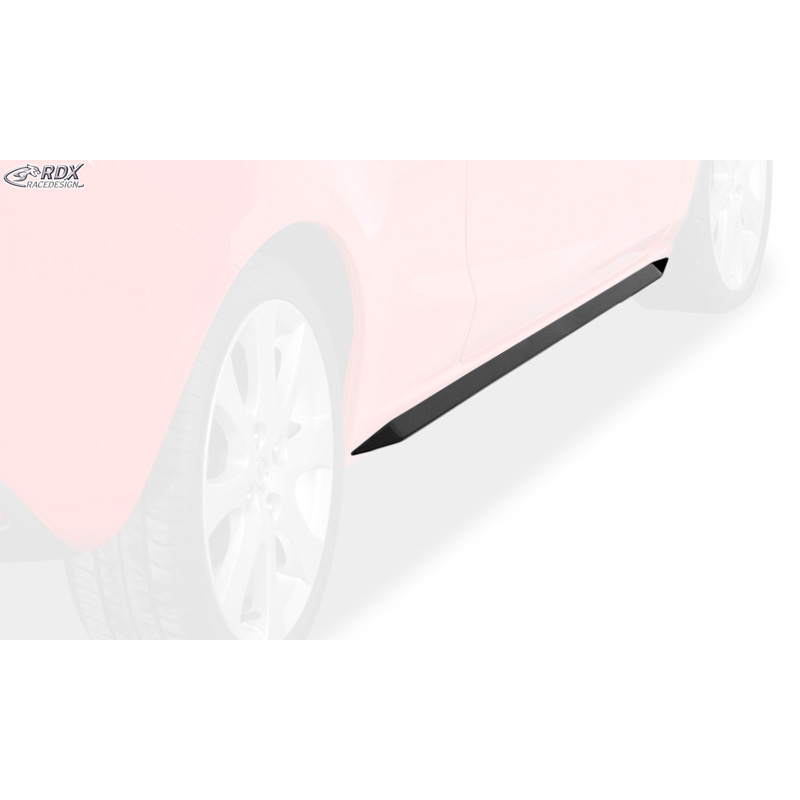 Jupes latérales 'Slim' sur mesure pour Mazda 2 (DE) 2007-2014 (ABS noir luisant)