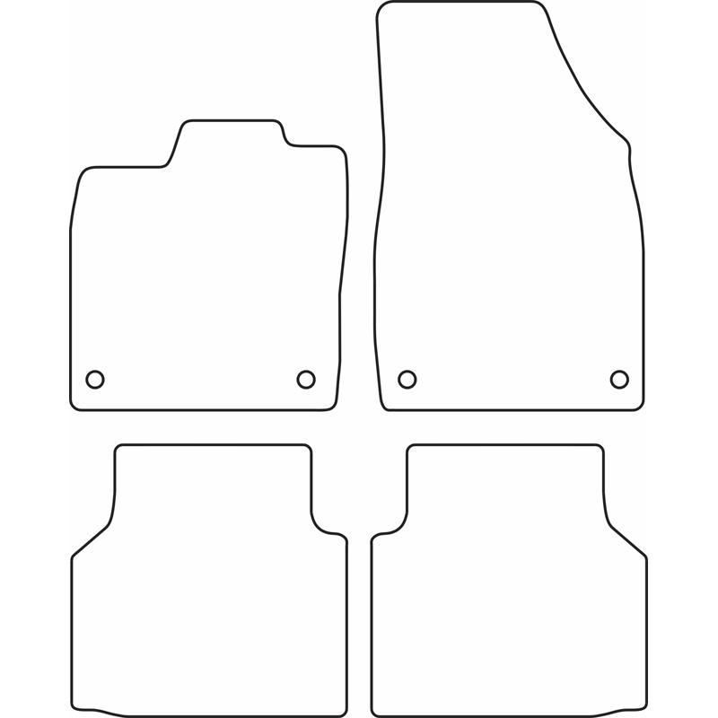 Set de tapis de sol sur mesure pour Volkswagen ID.4 2020- / ID.5 2021- & Audi Q4 (F4) E-Tron 2021-