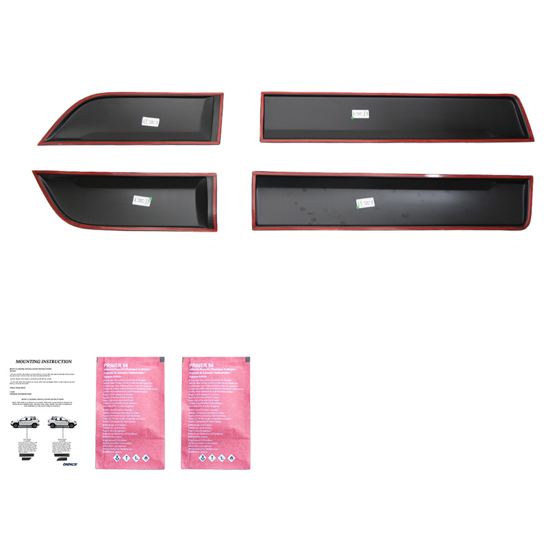 Jeu de baguettes de porte sur mesure pour Dacia Duster II 2018-2024 (sans marquage Duster) - Noir mat