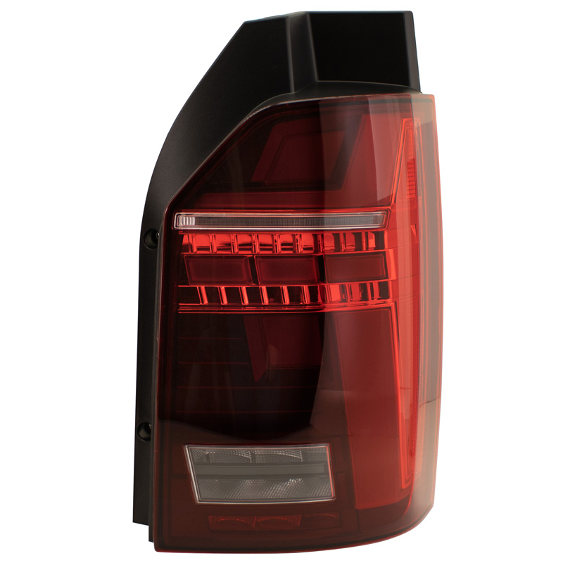 Set de Feux Arrière LED sur mesure pour Volkswagen Transporter T6 2015-2020 (avec hayon) - Rouge/Fumée - incl. Feux Dynamiques