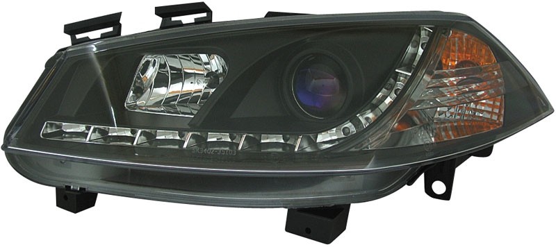 Phares Renault Megane 03-.. LED Yeux du Diable Dayline noire