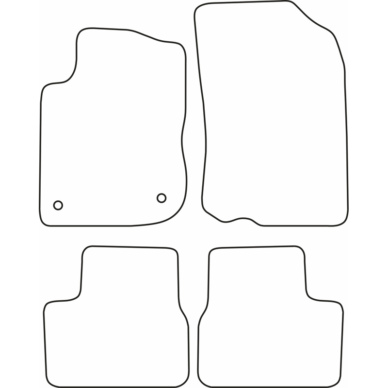 Set de tapis de sol sur mesure pour Peugeot 2008 2013-2019