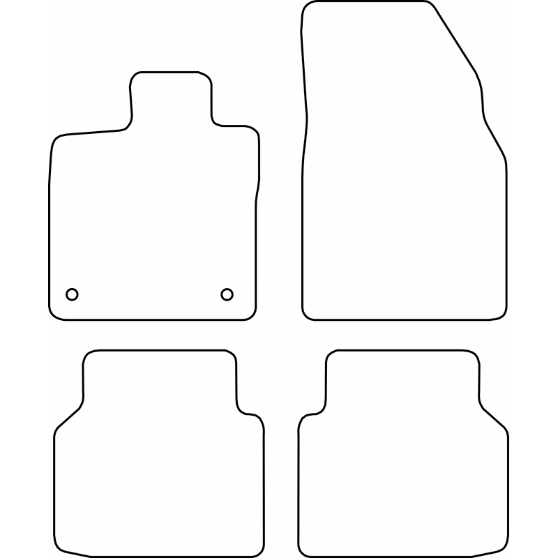 Set de tapis de sol en velours sur mesure pour Citroën e-C3 2024-