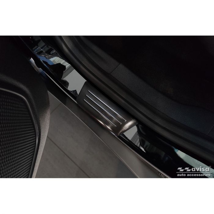 Seuils de portes inox noir sur mesure pour Ford EcoSport Facelift 2017- - 'Special Edition' - 4-pièces