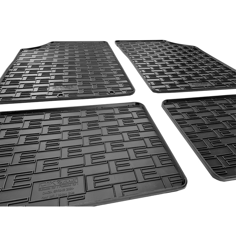 Set tapis de caoutchouc sur mesure pour Dacia Spring EV 2021- (4-pièces + points de fixage)