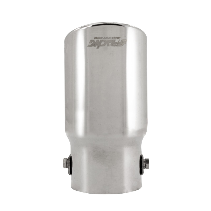 Simoni Racing Embout d'Échappement Ovale/Oblique Inox - 77x72xL140mm - Montage ->62mm