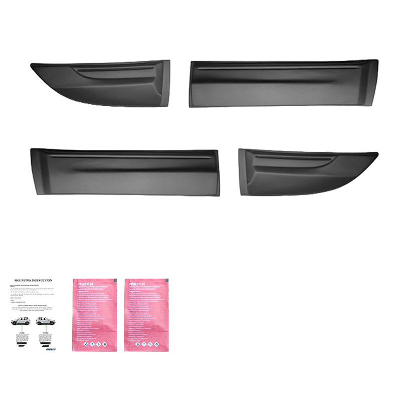 Jeu de baguettes de porte sur mesure pour Mitsubishi L200 Triton 4 2007-2014 - Noir mat