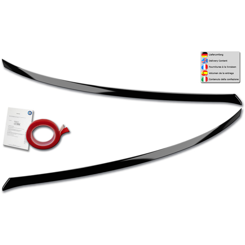 RDX Spoilers de phares sur mesure pour Audi Q5 (FY) Facelift incl. Sportback 2021-2025 (ABS Noir Brillant)