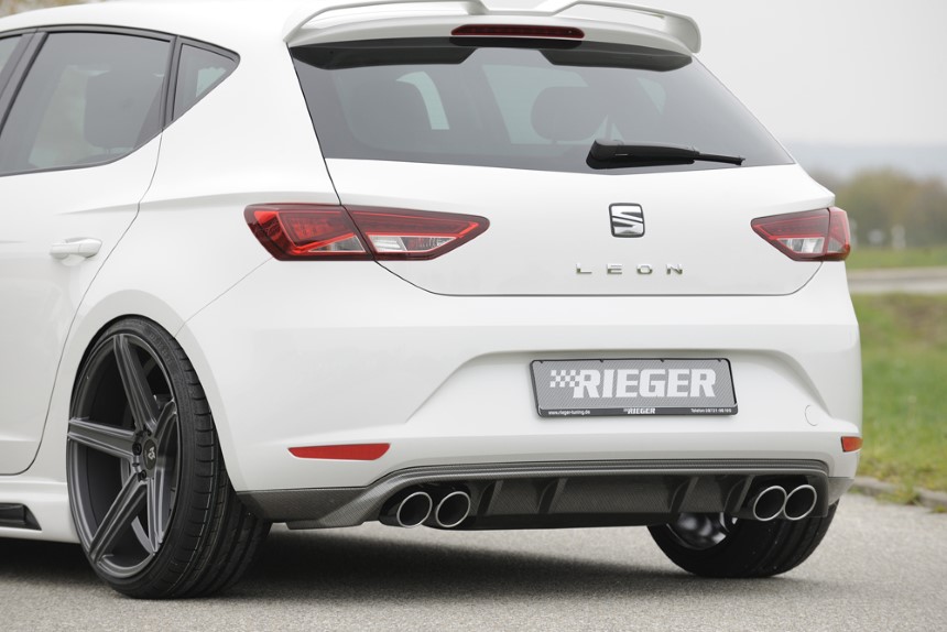 Diffuser Seat Leon F5 Rieger dubbele uitlaat links + rechts carbon-look
