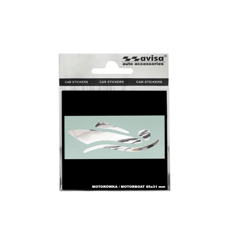 Autocollant Nickel 'Motorboat' - 90x30mm