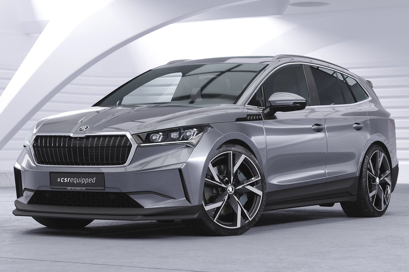 Voorspoiler Skoda Enyaq iV Glans Zwart (2020–)