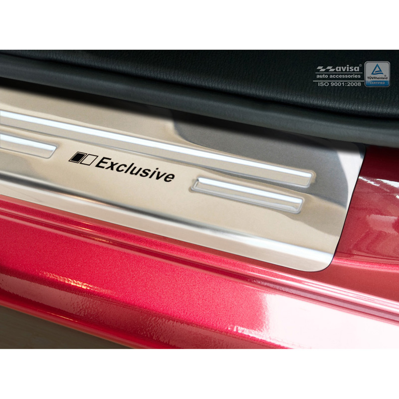Seuils de portes inoxydable sur mesure pour Mazda 3 2013- & Mazda 6 2013- - 'Exclusive' - 4-pièces