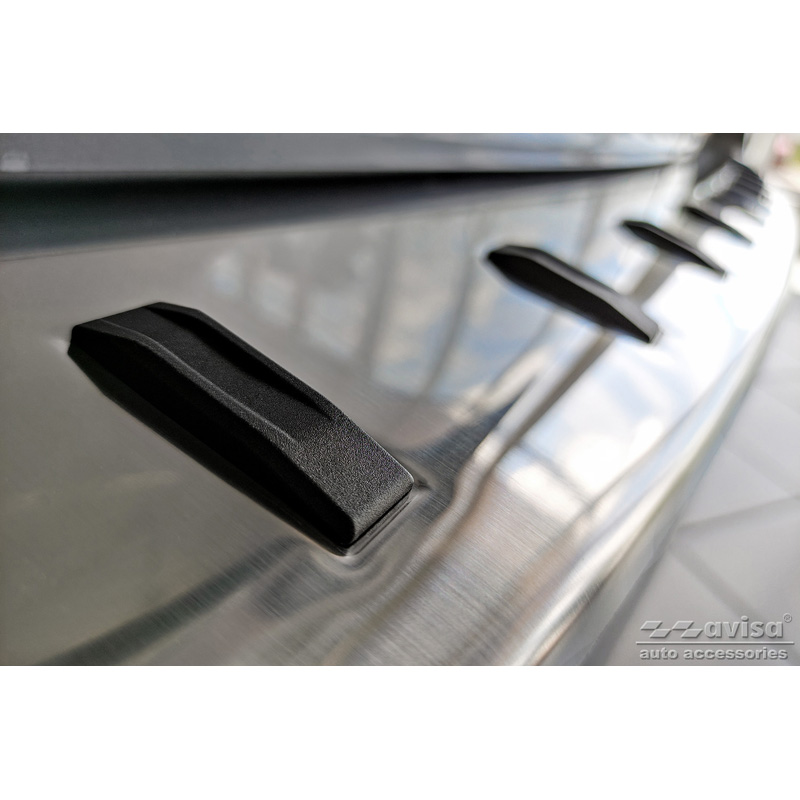 Protection de seuil arrière inox sur mesure pour Citroën Space Tourer & Jumpy 2016- / Peugeot Traveller & Expert 2016- / Toyota Proace Verso 2016- / Opel Vivaro & Zafira Life 2019- 'STRONG EDITION'