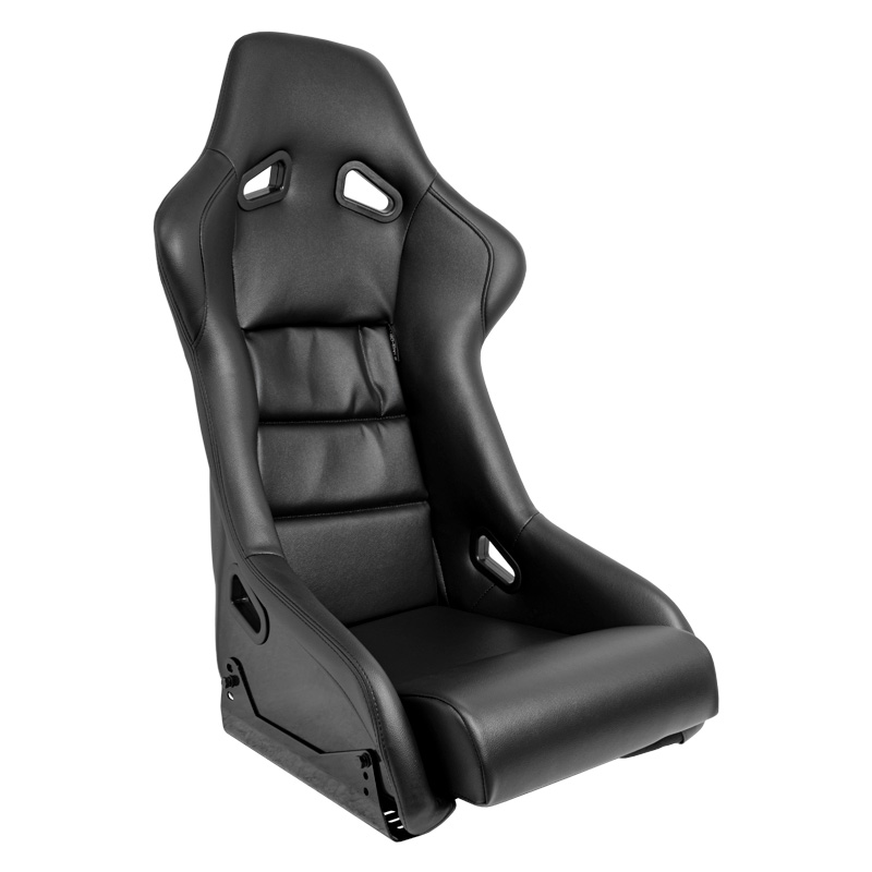 Siège baquet 'BS1' - Simili Cuir Noir - Dossier fixe en polyester - incl. glissières