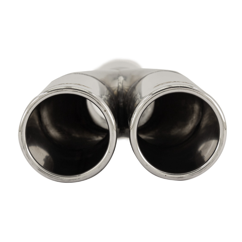 Simoni Racing Embout d'Échappement Rond Double Inox - Ø63xL220mm - Montage ->60mm