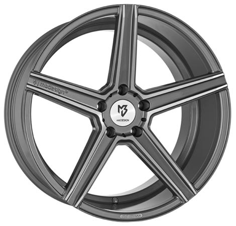 mbDESIGN KV1 DC Grey Polish 12x20 5x108 ET40 Velgen