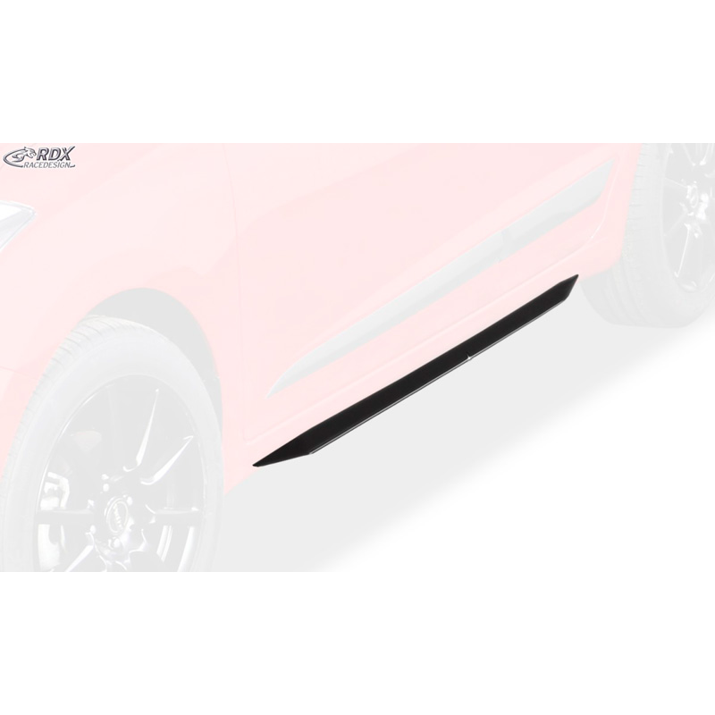 Jupes latérales 'Slim' sur mesure pour Hyundai i20 GB 2014- (ABS noir luisant)