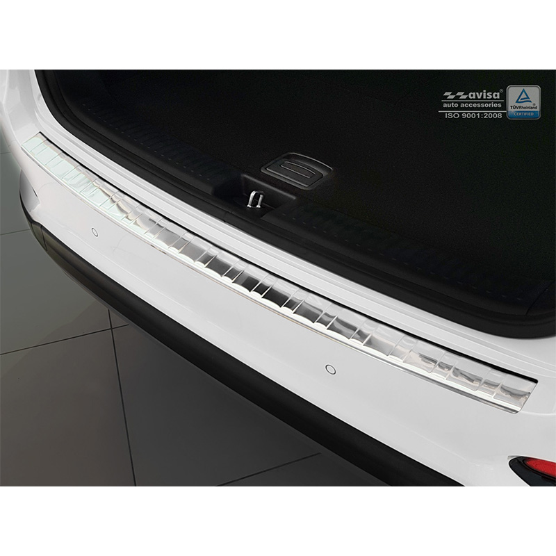 Protection de seuil arrière inox sur mesure pour Kia Sorento III Facelift 2017-2020 'Ribs'