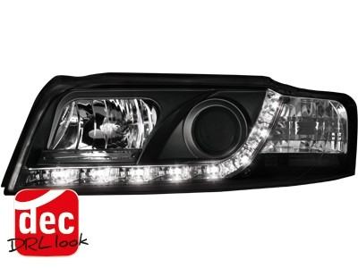 Phares Audi A4 8E Yeux du Diable Dayline noire