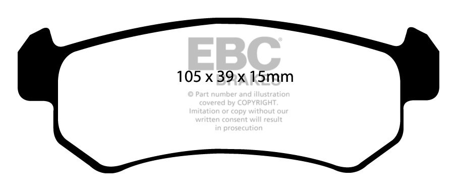 EBC Brakes DAEWOO Nubira 1.8 2003-2005 Remblokken achterzijde