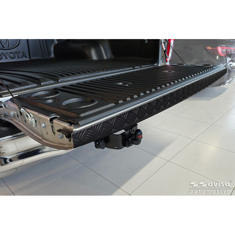 Avisa Protection de hayon arrière Pickup (aluminium) sur mesure pour Toyota Hilux VIII Facelift 2020- - Noir
