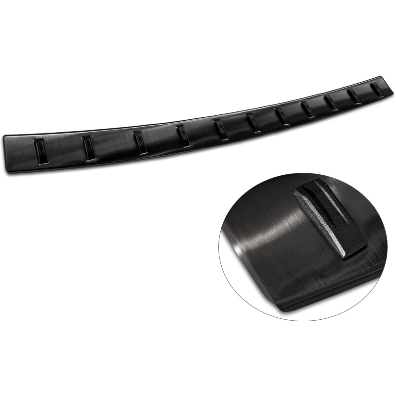 Protection de seuil arrière inox noir sur mesure pour Volkswagen Caddy V Cargo & Combi 2020- 'STRONG EDITION'